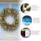 24" Frosted Pine Berry Collection Wreaths with Pine Cones, Red Berries, Silver Glittered Eucalyptus Leaves & Warm White LED Lights